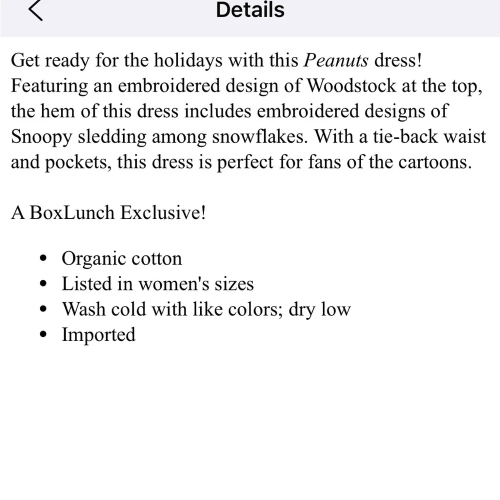 Peanuts snoopy snowflake dress - Picture 6 of 8